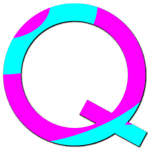 logo in blau und pink